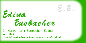 edina busbacher business card